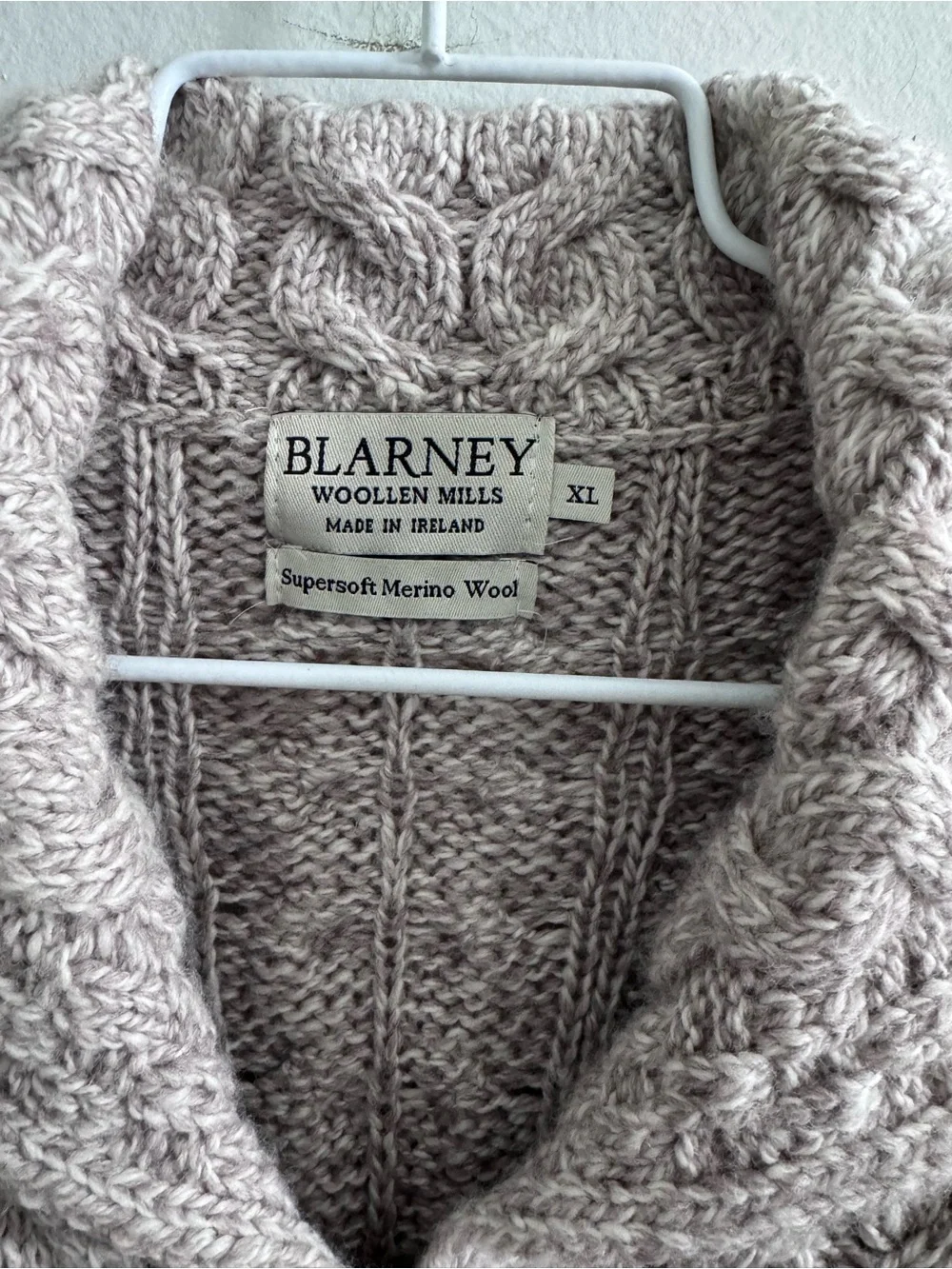 Blarney Woollen Mills Supersoft Merino Wool Made in Ireland Cardigan Size XL